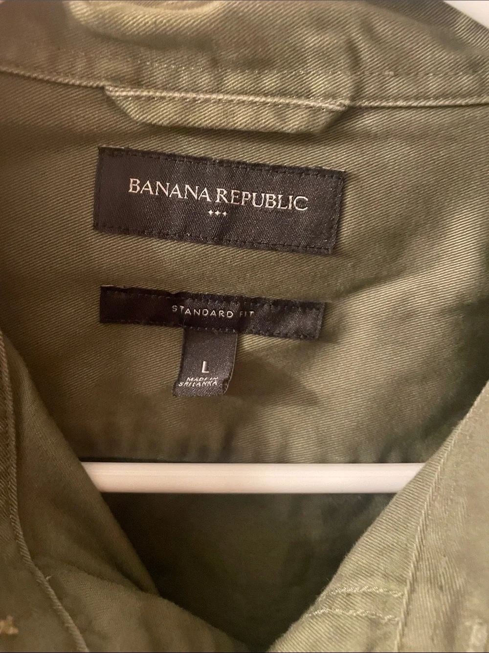 Banana Republic Men's Olive Field Shirt-Jacket